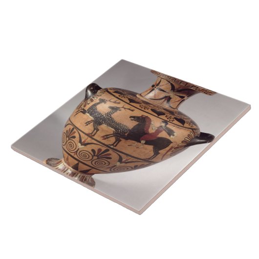 場面を、初期のギリシャ語捜す、Hydria黒い姿 タイル (側面)