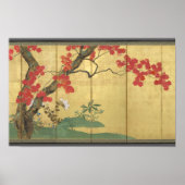 堺芳一画面 – さくらんぼとカエデの木 ポスター (正面)