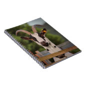 塀に立ち向かう角を持つヤギ ノートブック (右側)