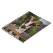 塀に立ち向かう角を持つヤギ ノートブック (左側)