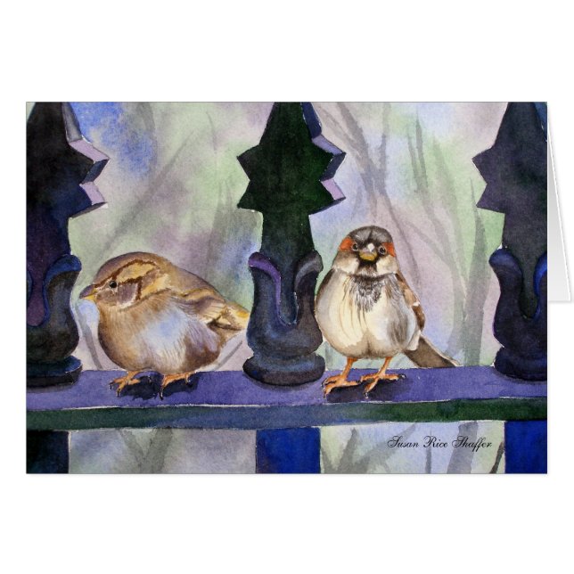 塀のすずめ (正面横)