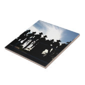 塀のカウボーイおよび女性のカーボーイの設定 タイル (側面)