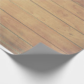 塀のパネル木小屋のデザインの淡い色のなマツ ラッピングペーパー (角)