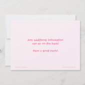 塀のピンクの誕生日の招待状の秋のフクロウ 招待状 (裏面)