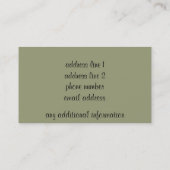 塀のポストの北の基本的な地位 名刺 (裏面)