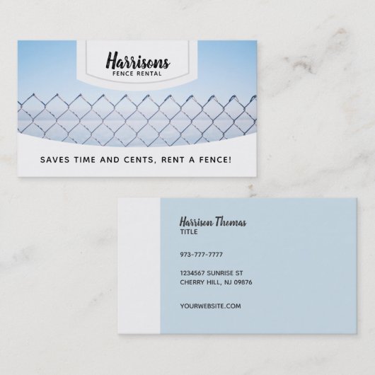 塀のレンタル名刺 名刺 (正面/裏面)