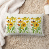 塀の屋内腰神経の枕のヒマワリ ランバークッション (ブランケット)