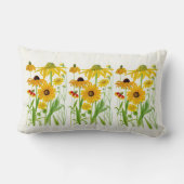 塀の屋内腰神経の枕のヒマワリ ランバークッション (裏面)