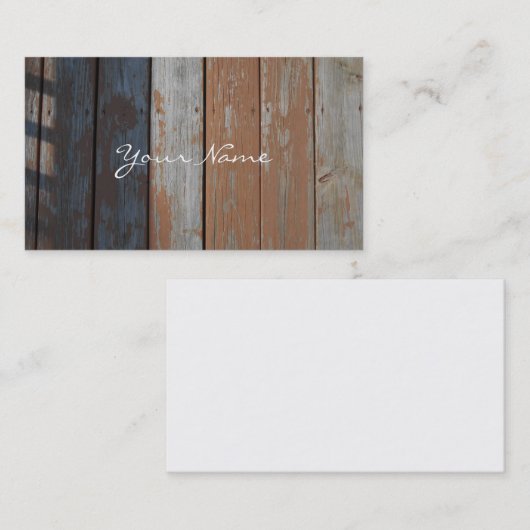 塀の木の木製の農場の国の名刺 名刺 (正面/裏面)
