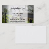 塀の牧草地のイメージ上のアブのマスク 名刺 (正面/裏面)