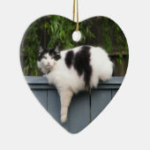 塀の脂肪質猫 セラミックオーナメント (右)