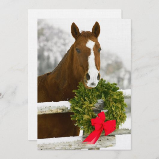 塀越しの馬 招待状 (正面/裏面)