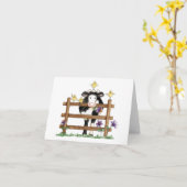 塀-メッセージカードに カード (黄色い花)