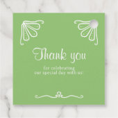 塊根パーソナライズされた結婚式の引き出物ラベル フェイバータグ (裏面)