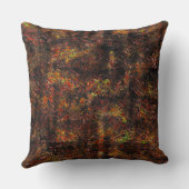 塊状の斑点とミントグリーンの茶色の皮 クッション (裏面)