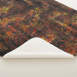 塊状の斑点と皮膚の茶色とサンゴの汚れ シェルパブランケット