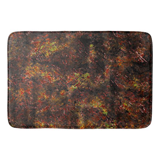 塊状の斑点と皮膚の茶色とサンゴの汚れ バスマット (正面)