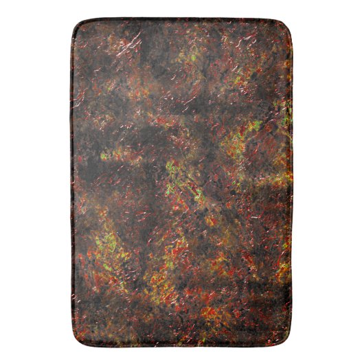 塊状の斑点と皮膚の茶色とサンゴの汚れ バスマット (正面縦)