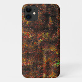 塊状の斑点と皮膚の茶色とサンゴの汚れ iPhone 11 ケース