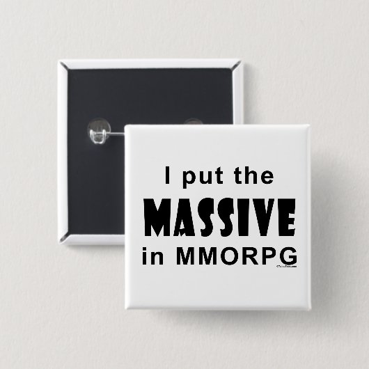 塊状MMORPG 缶バッジ (正面&裏面)