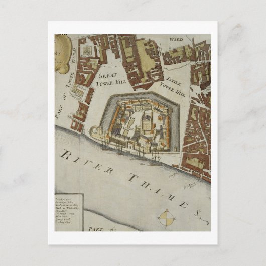 塔と聖キャサリンの塔詳細 ポストカード (正面)