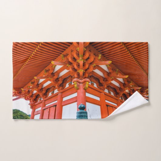 塔のボトムアップの視点、宮島 バスタオルセット (ハンドタオル)