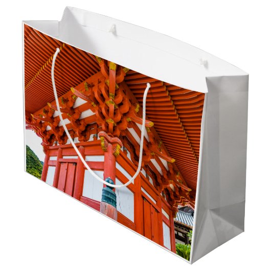 塔のボトムアップの視点、宮島 ラージペーパーバッグ (裏面アングル)