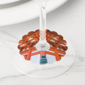 塔のボトムアップの視点、宮島 ワイングラスタグ (クローズアップ)