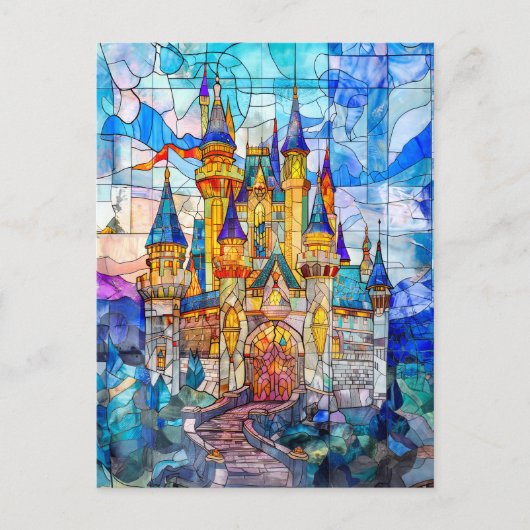 塔の多いおとぎ話の城 ポストカード (正面)