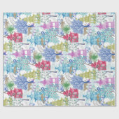 塔の森林のヒョウのパーティー ラッピングペーパー (フラット)