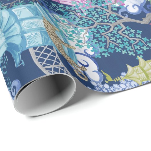 塔の森林暗闇のヒョウのパーティー ラッピングペーパー (ロールコーナー)