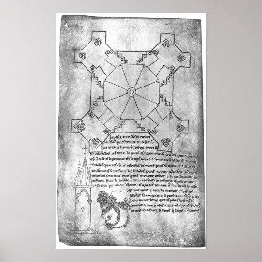 塔の計画のファクシミリのコピー ポスター (正面)