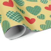塗り潰しパターンハート ラッピングペーパー (ロールコーナー)