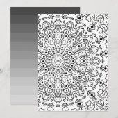 塗り絵、アンチストレス塗り絵 シーズンカード (正面/裏面)