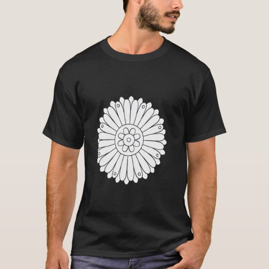 塗り絵 花 Tシャツ (正面)