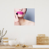 塗り間違えた口紅ポスター1 ポスター (キッチン)