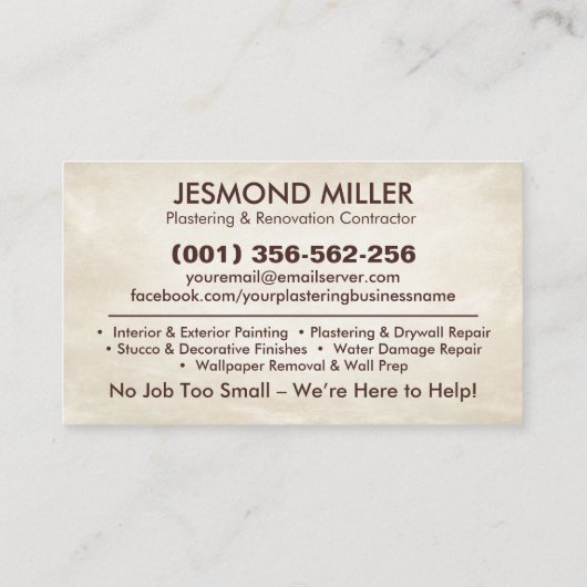 塗工絵を描及び業務用カード 名刺 (裏面)