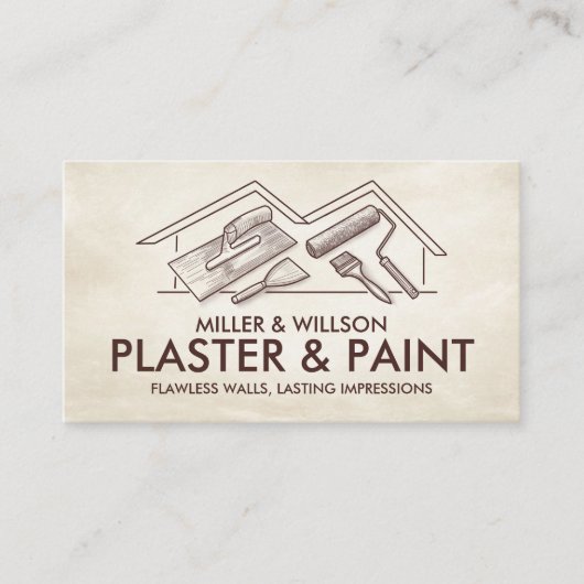 塗工絵を描及び業務用カード 名刺 (正面)