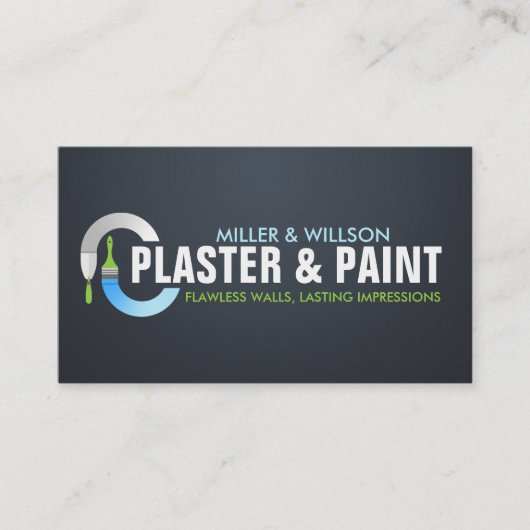 塗工絵を描及び業務 名刺 (正面)