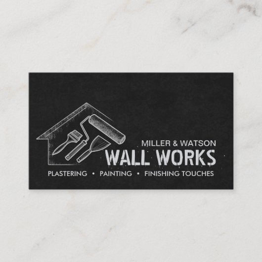 塗工絵を描及び業務 名刺 (正面)