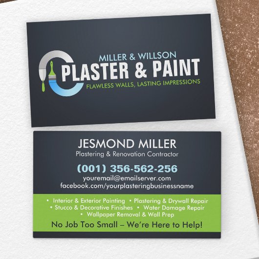 塗工絵を描及び業務 名刺