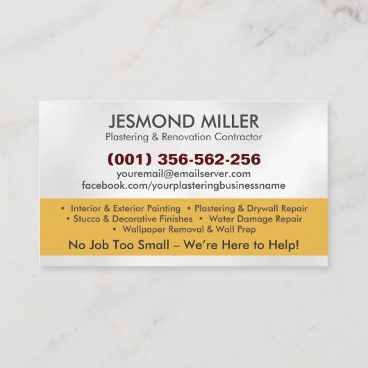 塗工絵を描及び業務 名刺 (裏面)