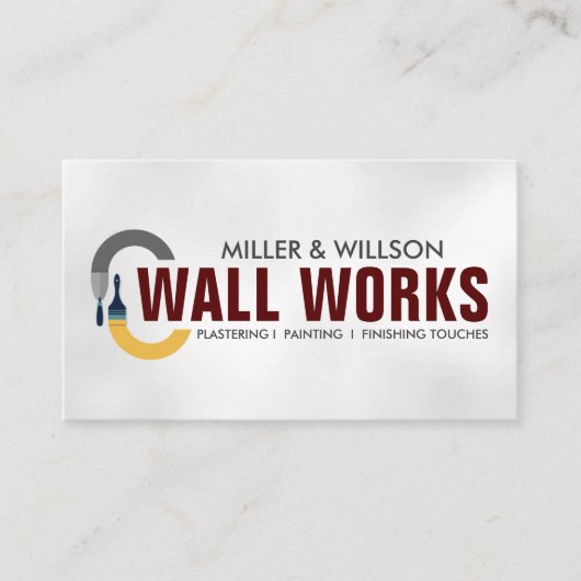 塗工絵を描及び業務 名刺 (正面)