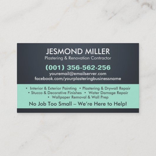 塗工絵を描及び業務 名刺 (裏面)