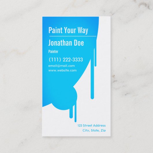 塗装業名刺 名刺 (裏面)