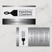 塗装業絵画者ブラ絵を描シメタリック 名刺 (正面/裏面)