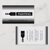 塗装業絵画者用ブラ絵を描シ 名刺 (正面/裏面)