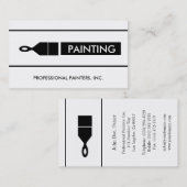 塗装業絵画者用ブラ絵を描シ 名刺 (正面/裏面)