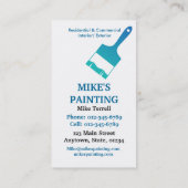 塗装業者の名刺 名刺 (裏面)