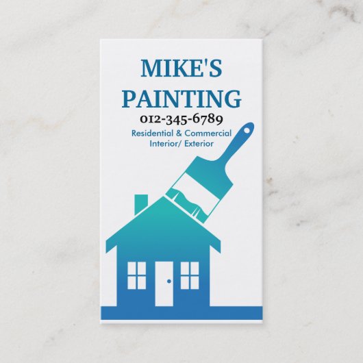 塗装業者の名刺 名刺 (正面)